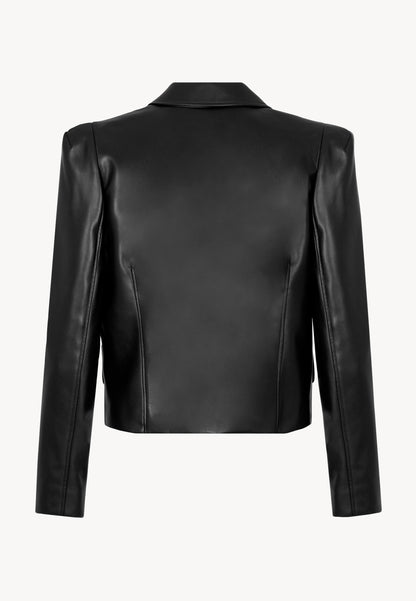 Short eco-leather blazer GRIMMA black