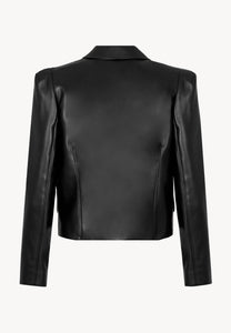 Short eco-leather blazer GRIMMA black