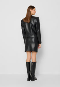 Short eco-leather blazer GRIMMA black