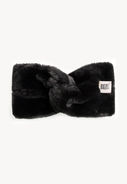 Eco fur headband FEMI, black