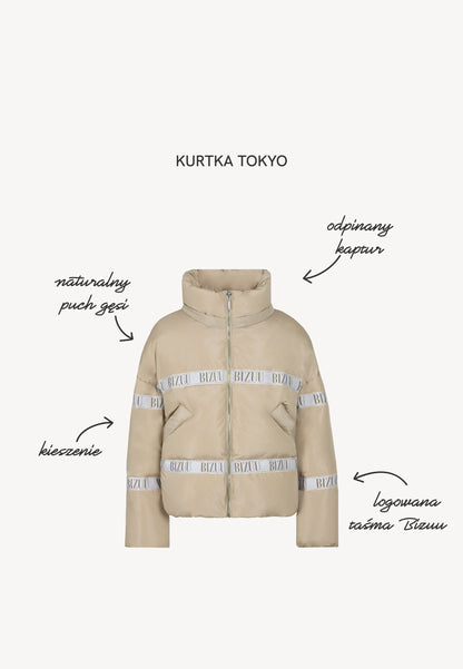 Oversized down jacket TOKYO, beige