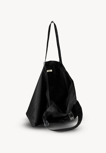 BAGO cotton bag with logoed piping black