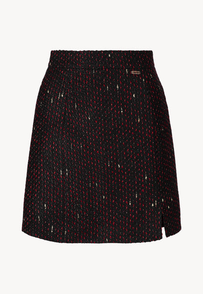 Skirt made of structured fabric in Chanel style MILLET black