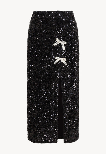 Midi skirt with sequins HOBO black