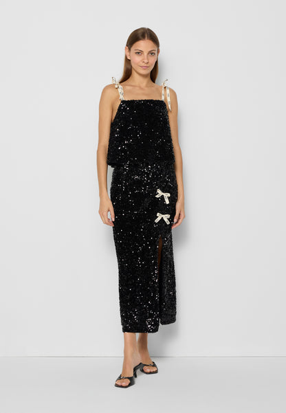 Midi skirt with sequins HOBO black