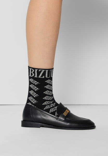 Socks with logo SERAFIL, black