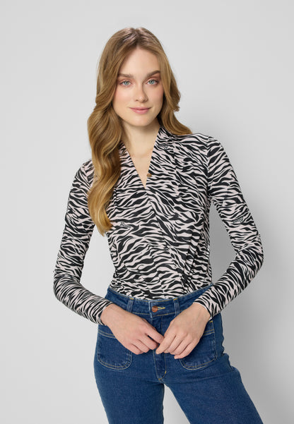 LOMMA animal print bodysuit, black