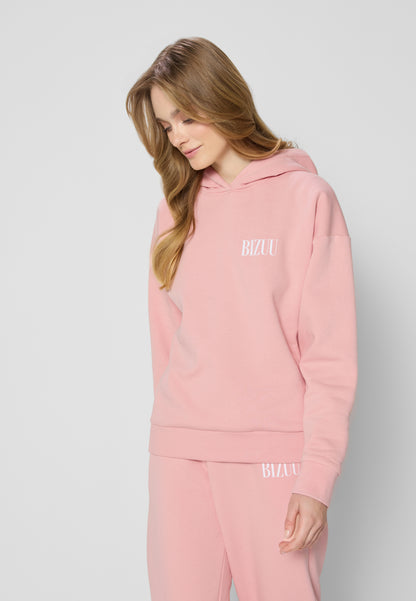 MINDI oversize hooded sweatshirt, salmon