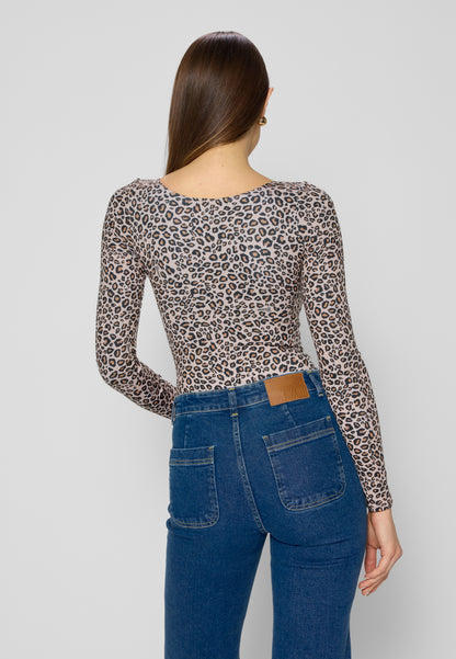 SANDY leopard print body, brown