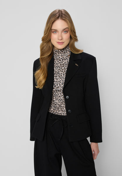 OWAKA leopard print turtleneck, brown