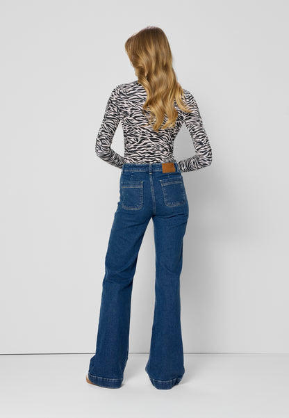 DELPHI denim bell bottoms, blue