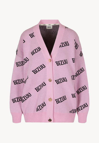 KYLE button-down logo cardigan, pink