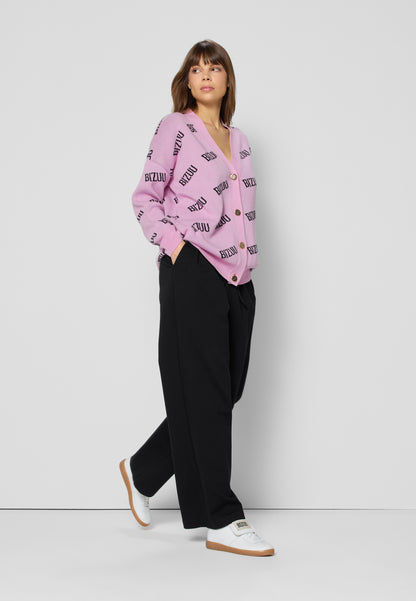 KYLE button-down logo cardigan, pink