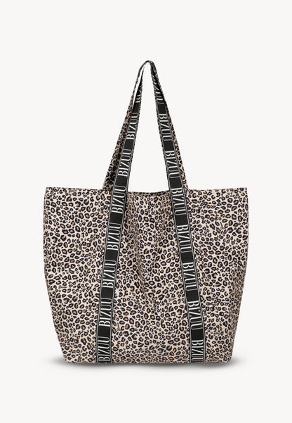 BAISY leopard print shopper bag, brown