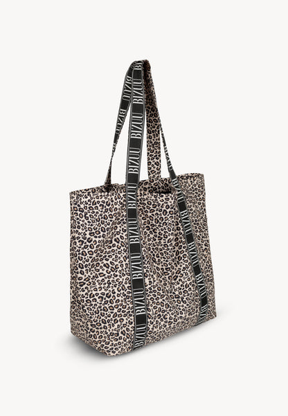 BAISY leopard print shopper bag, brown