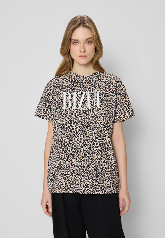 KIRAL leopard print T-shirt, brown