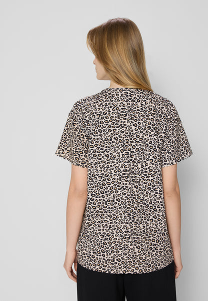 KIRAL leopard print T-shirt, brown