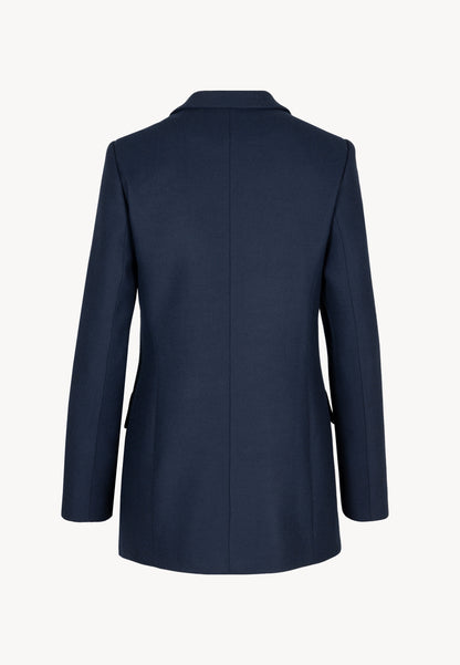 Navy blue classic jacket with a straight cut HATIA