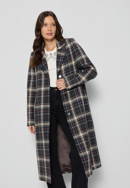 Grey women's checkered coat by WILDY