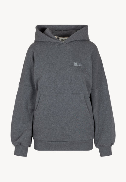 Graphite elegant women's hooded sweatshirt MAURA