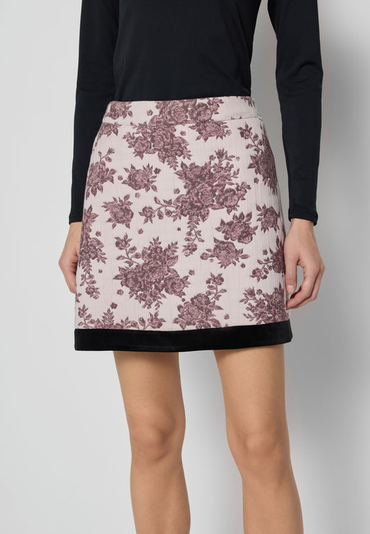 Pink floral mini skirt ALLANI