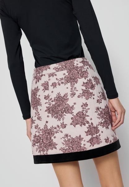 Pink floral mini skirt ALLANI