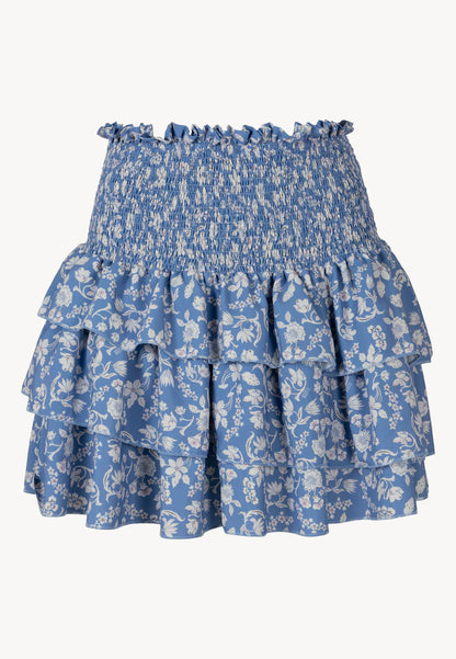 Blue floral mini skirt TYLA