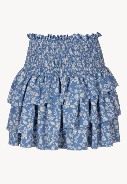 Blue floral mini skirt TYLA