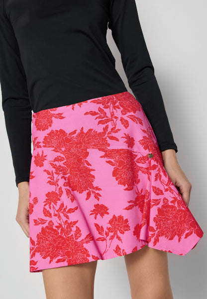 Pink floral mini skirt by LANNIL