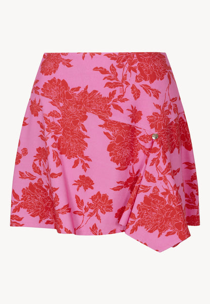 Pink floral mini skirt by LANNIL