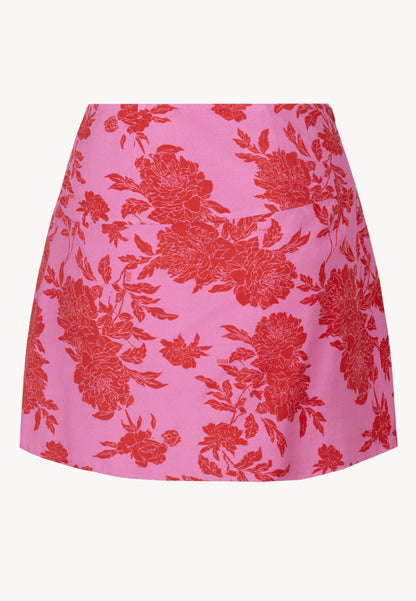 Pink floral mini skirt by LANNIL