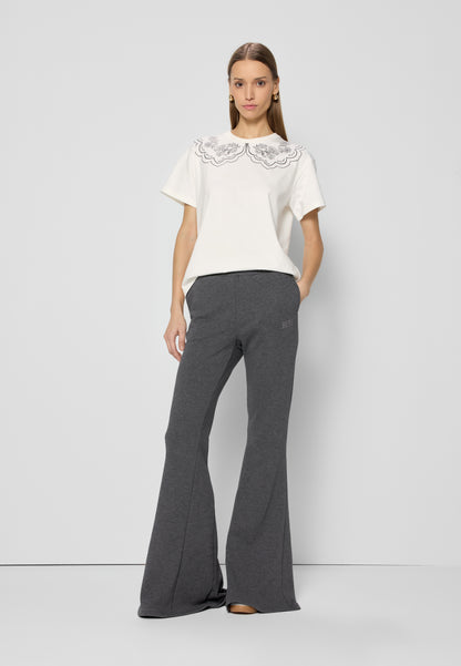 Graphite sweatpants with wide legs TEIA