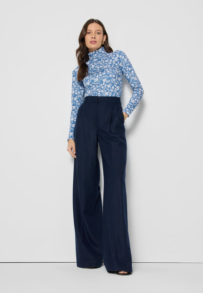 Navy blue women's suit pants REBE