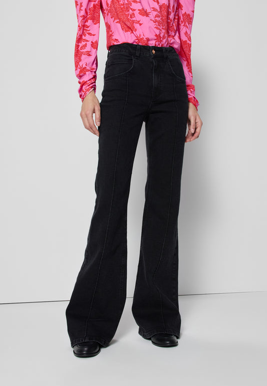 Black women's denim bell bottoms BELINNA