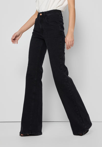 Black women's denim bell bottoms BELINNA