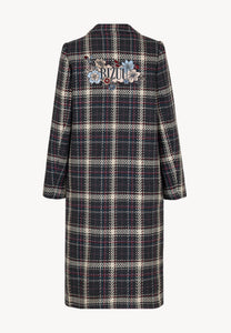 Grey women's checkered coat by WILDY