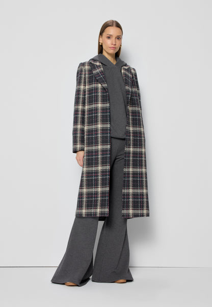 Grey women's checkered coat by WILDY