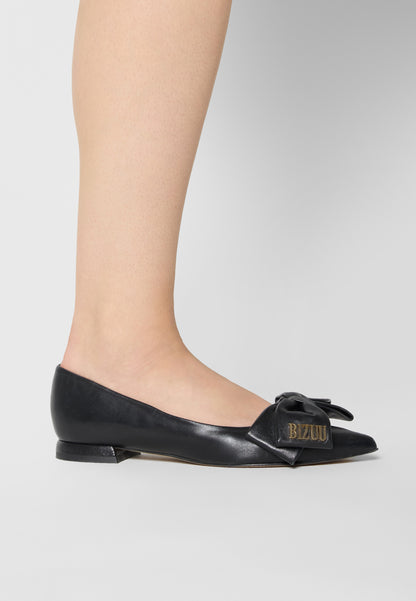 Women's leather ballerinas with bow LAVIE