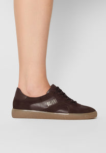 Brown leather women's sneakers SODDY