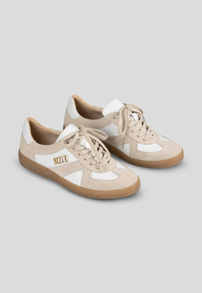 White leather women's sneakers SODDY