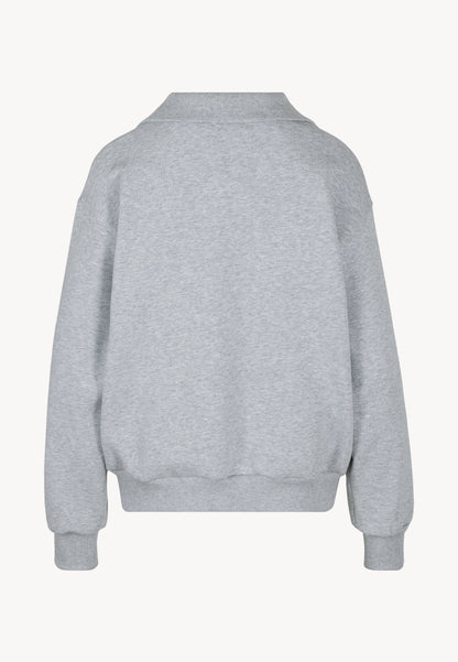 Cotton half-zip sweatshirt in gray color TANSY