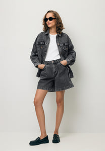 Denim jacket with branded stripes PASSA