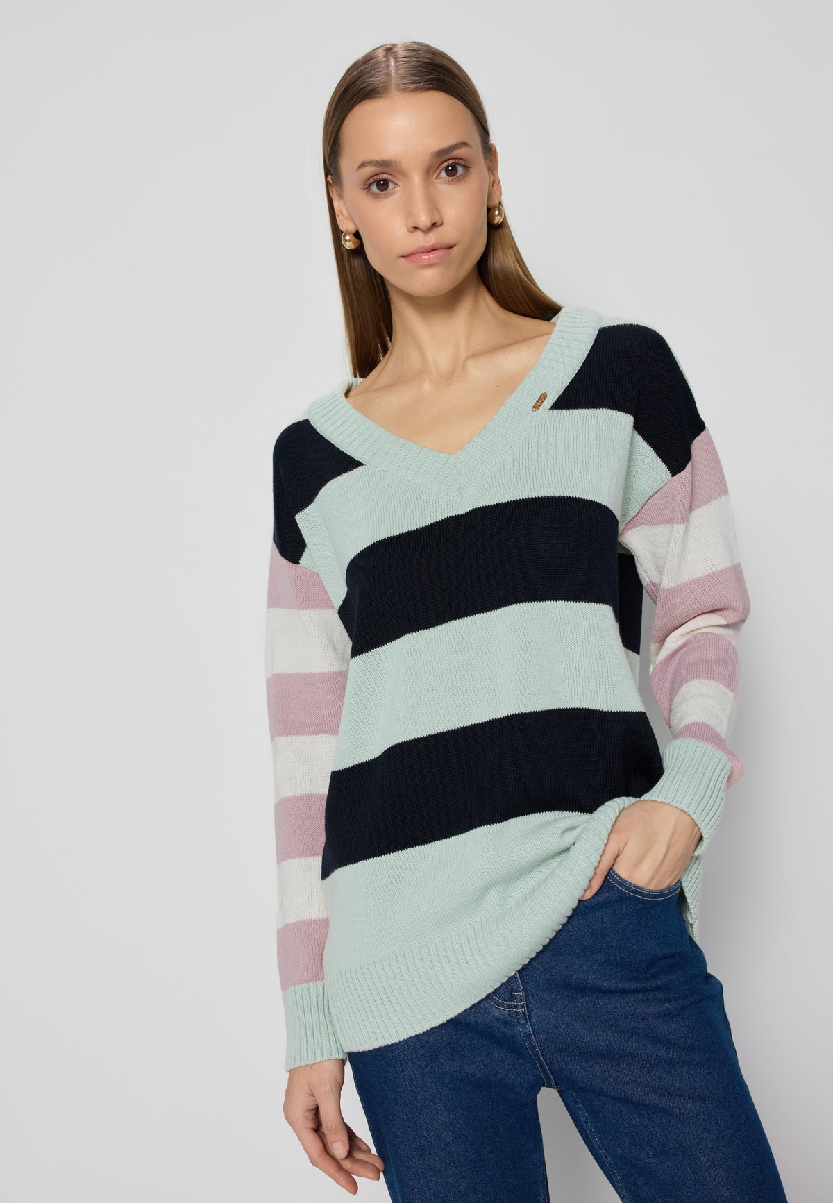 Women's striped sweater CALAMEA