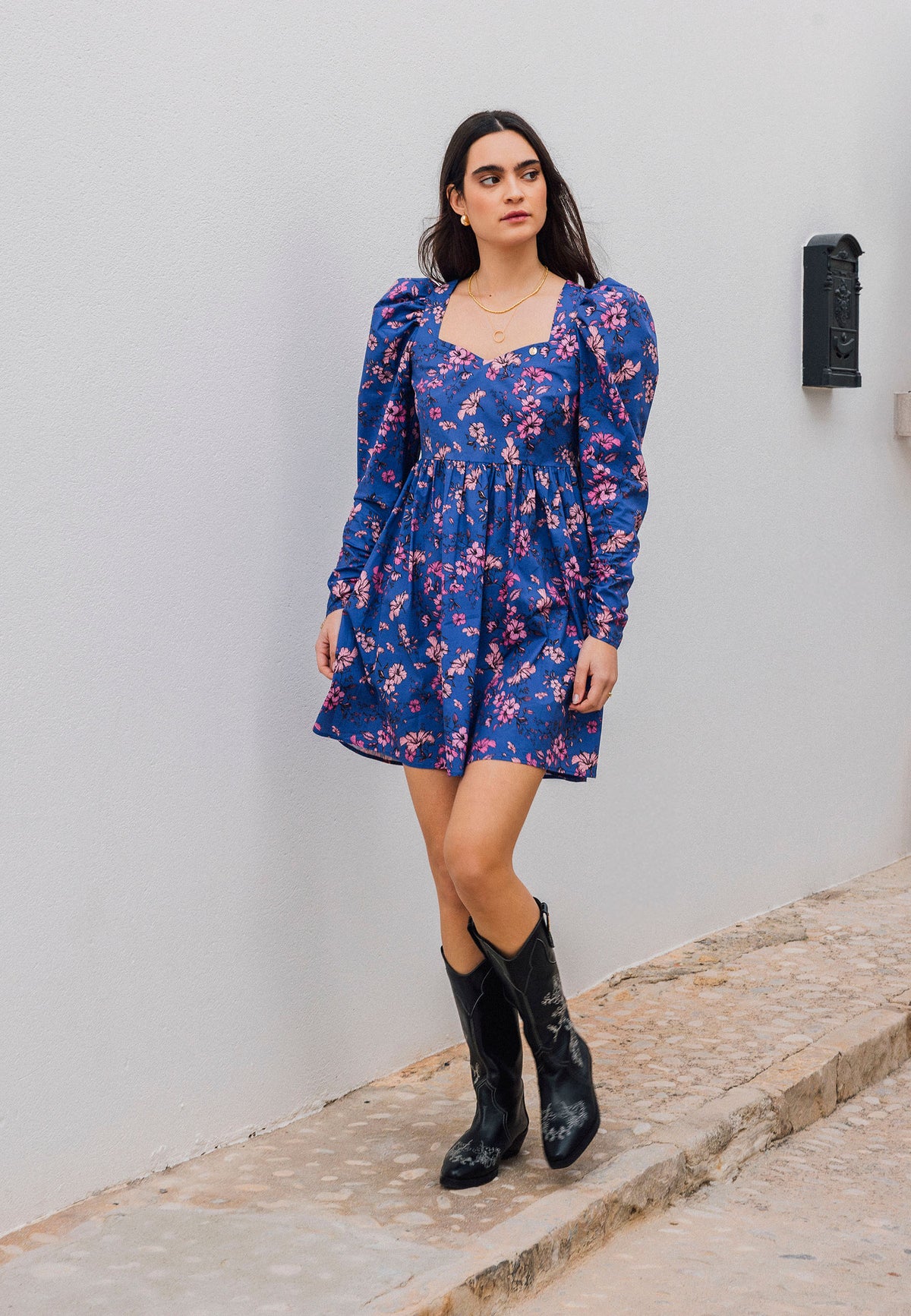 Mini dress with original print HAMILTON