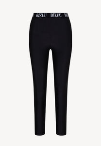 ADRIEN slim fit leggings with elastic waistband, black