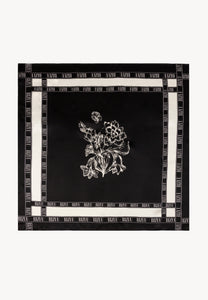 Black scarf in author's print ARIA