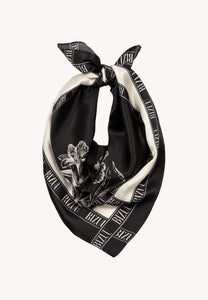 Black scarf in author's print ARIA