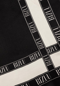 Black scarf in author's print ARIA
