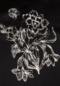Black scarf in author's print ARIA