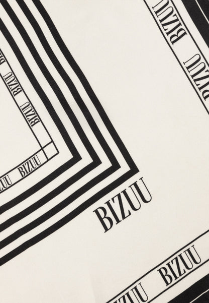 Silk scarf in author print ARIA white